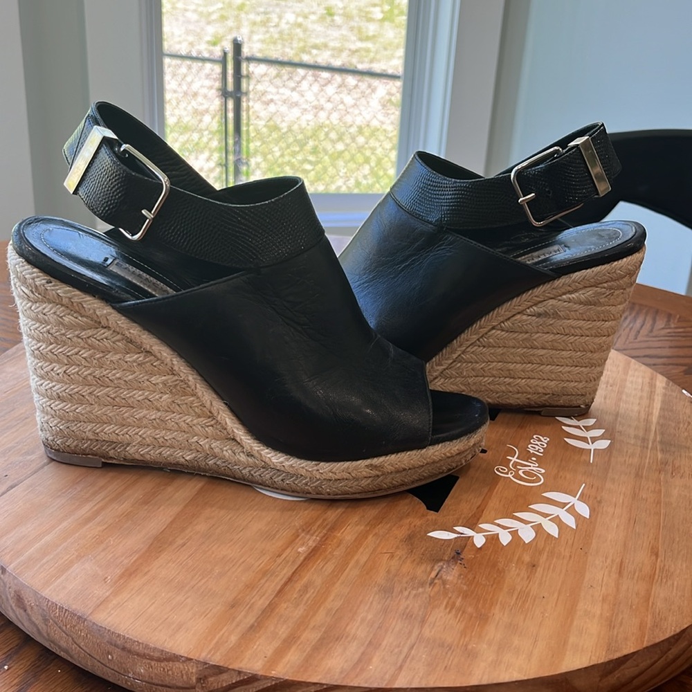 GUC Balenciaga Leather/Jute Platforms